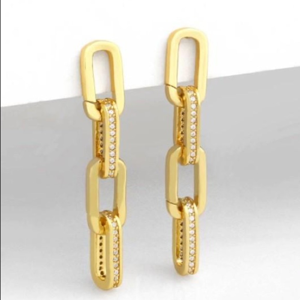 MADE FOR YOU CHAIN DROP EARRINGS - Picture 1 of 1
